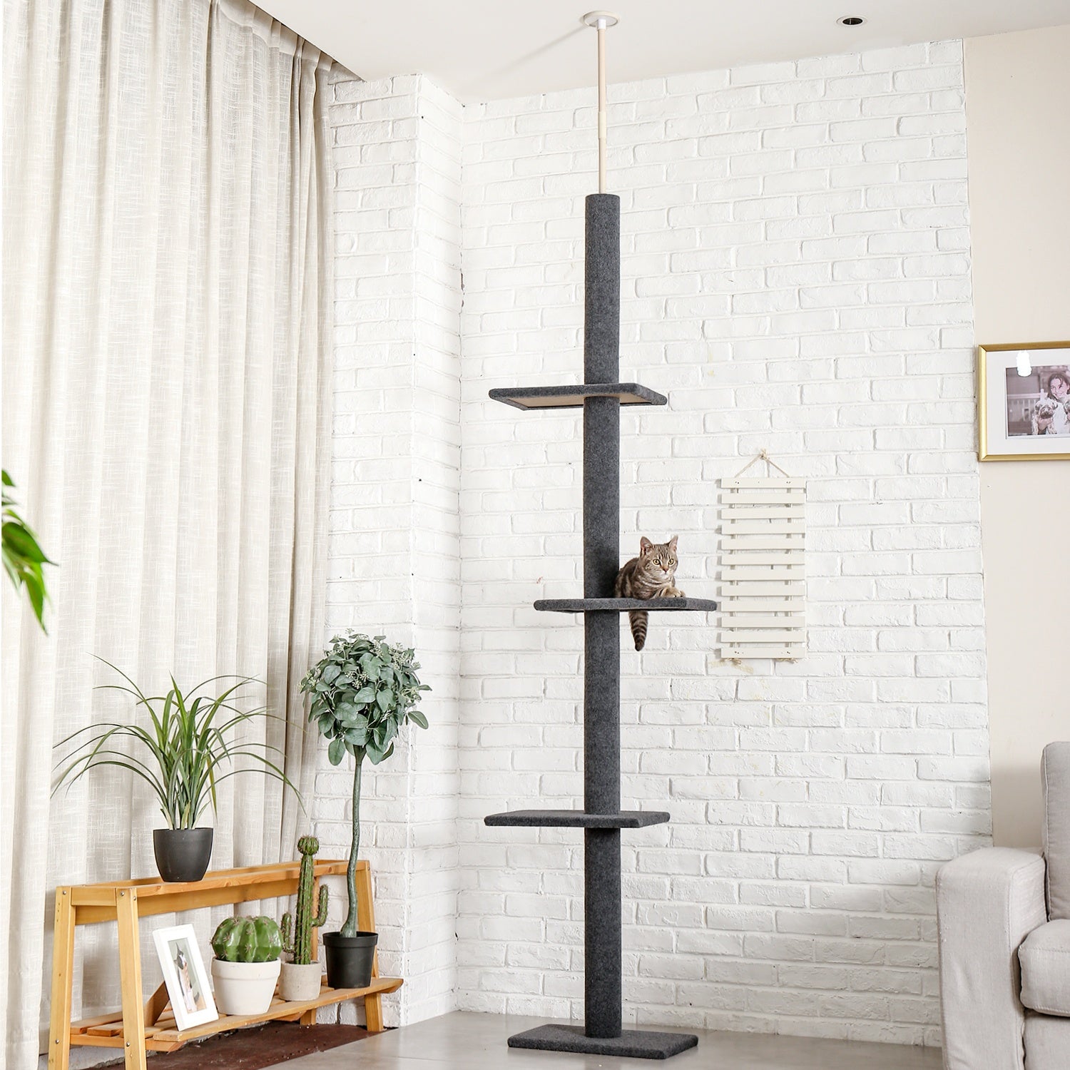 3 tier floor hotsell to ceiling cat tree