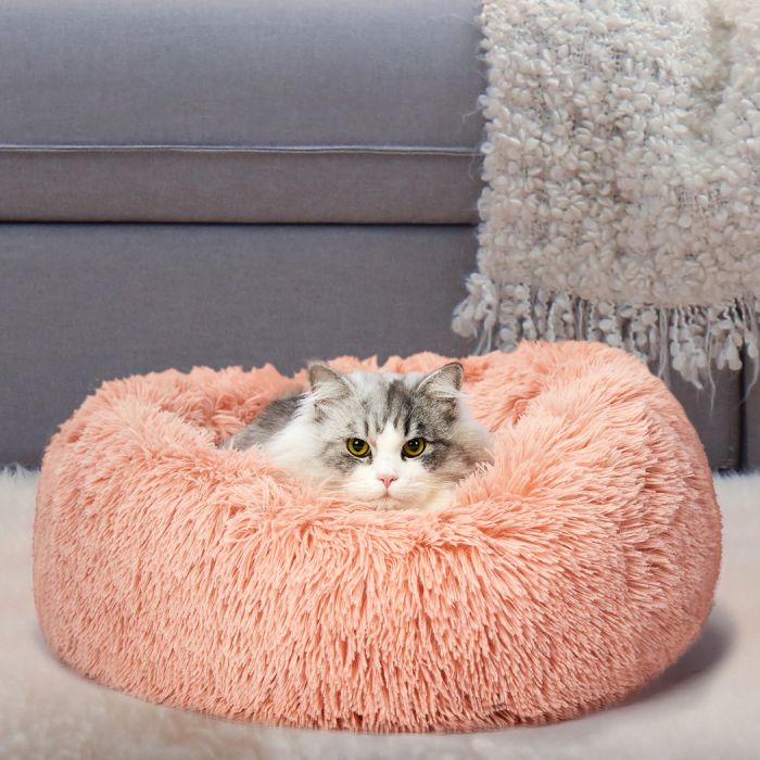 Plush cat bed