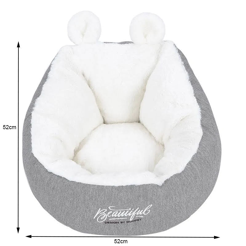 Plush cat bed