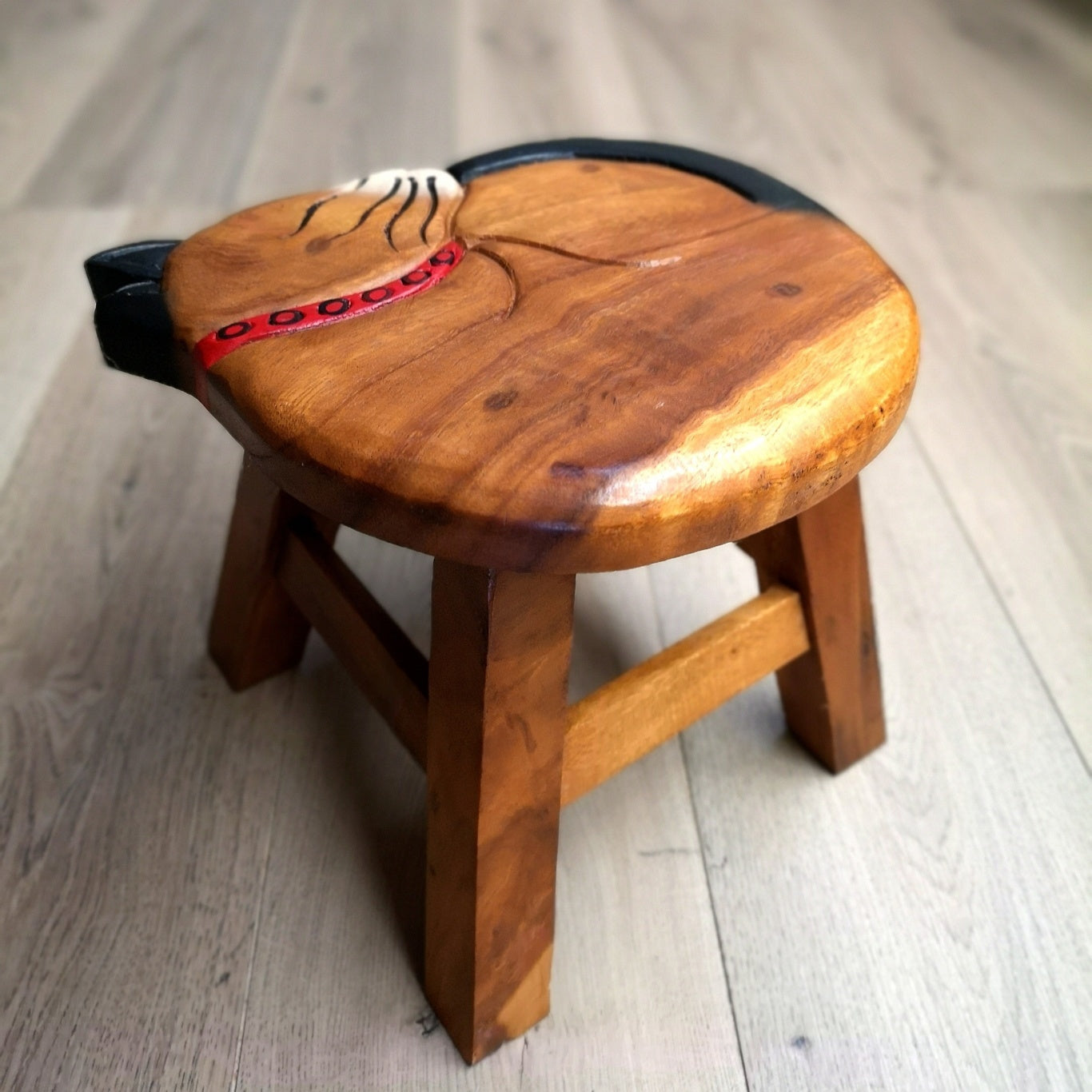 Kids Wooden Stool Cat - The Cat Den