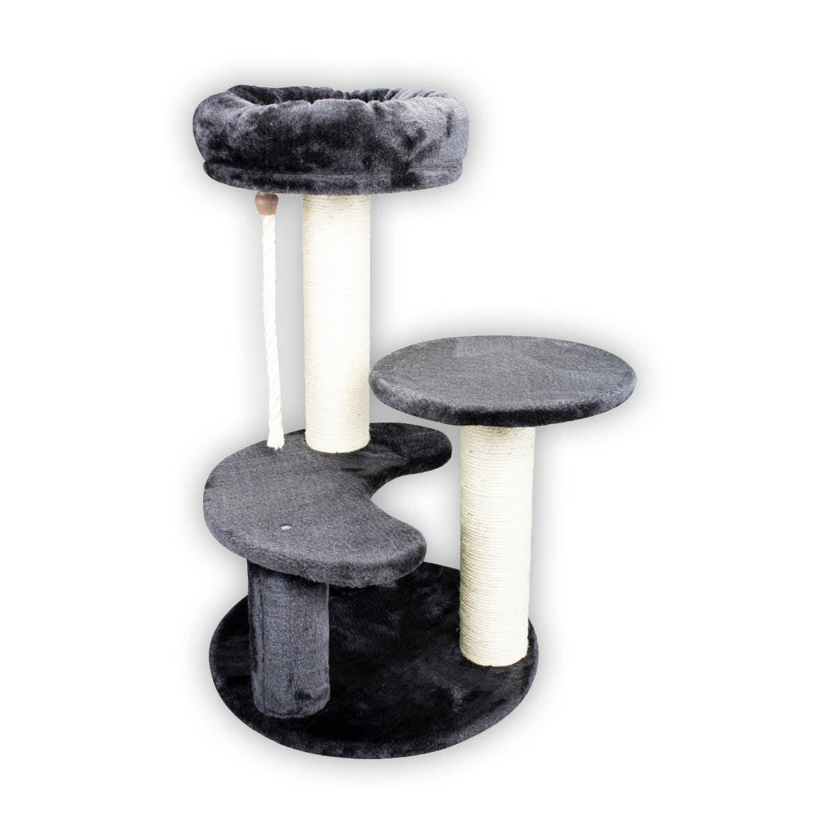 65cm Plush Scratcher Cat Bed Tower - The Cat Den