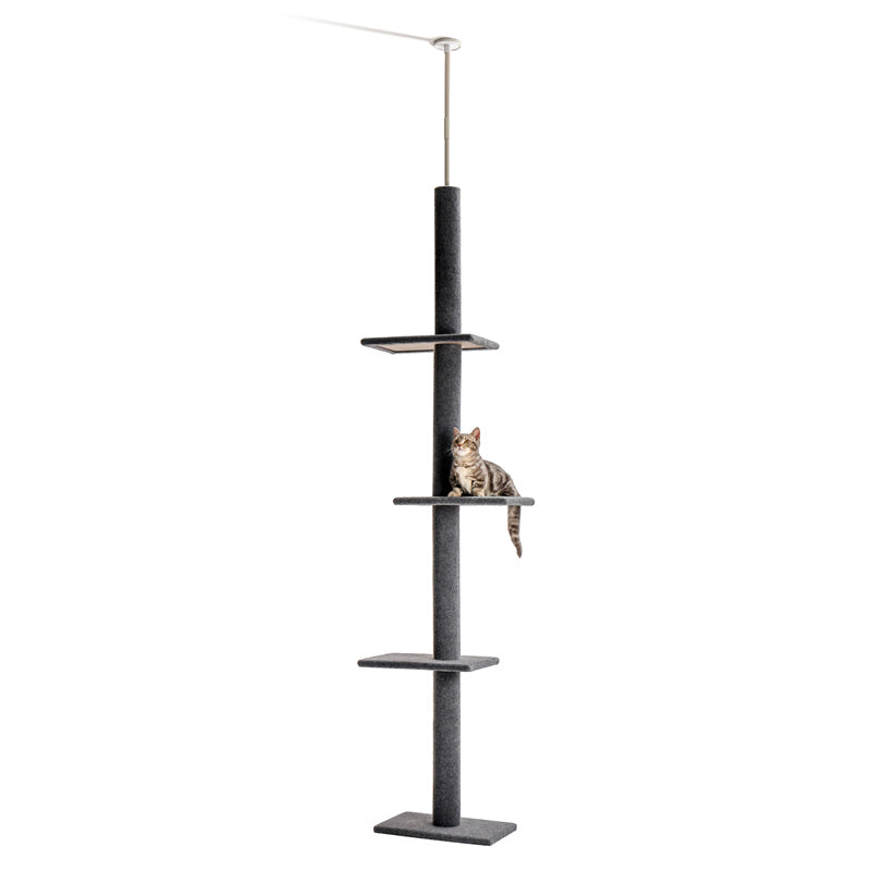 Three Tier Floor-To-Ceiling Cat Climbing Tree - The Cat Den