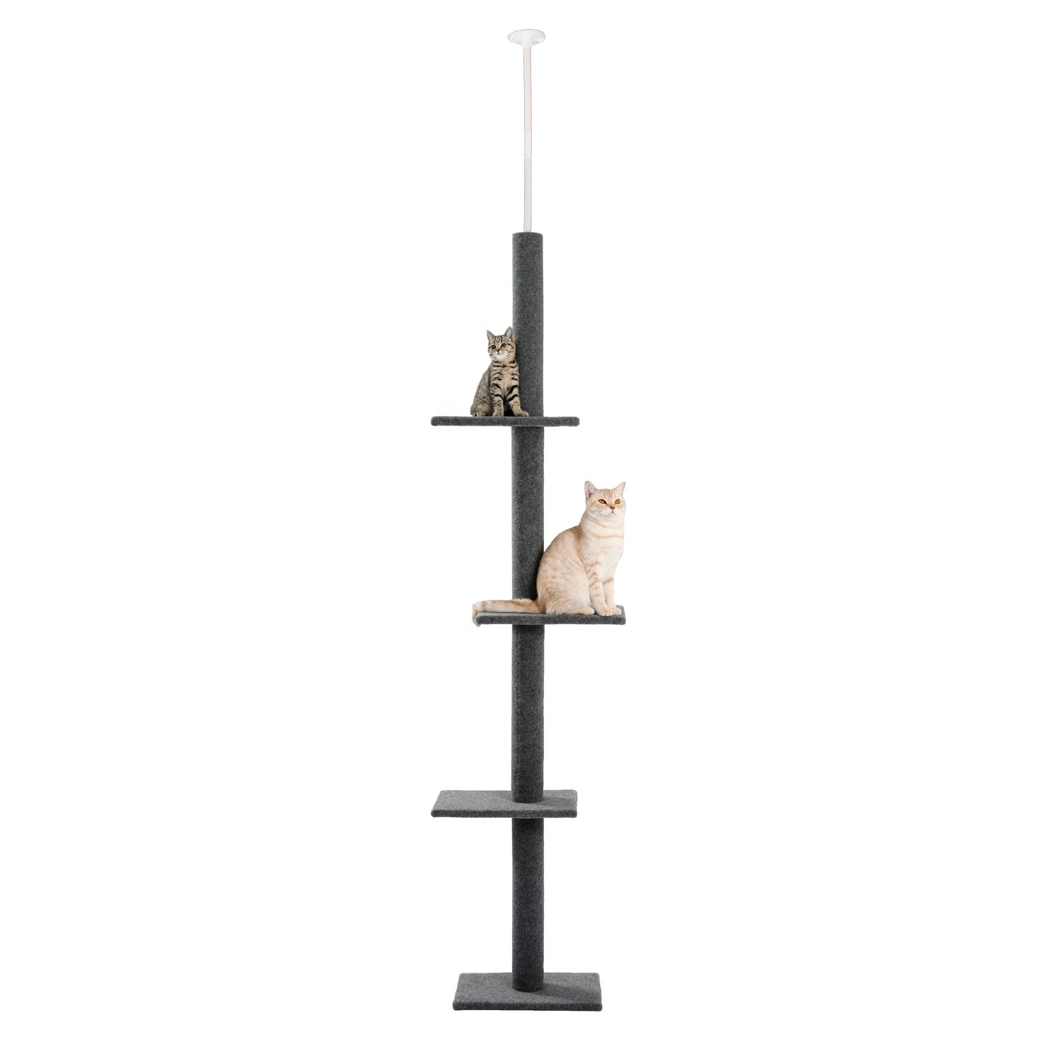 Three Tier Floor-To-Ceiling Cat Climbing Tree - The Cat Den