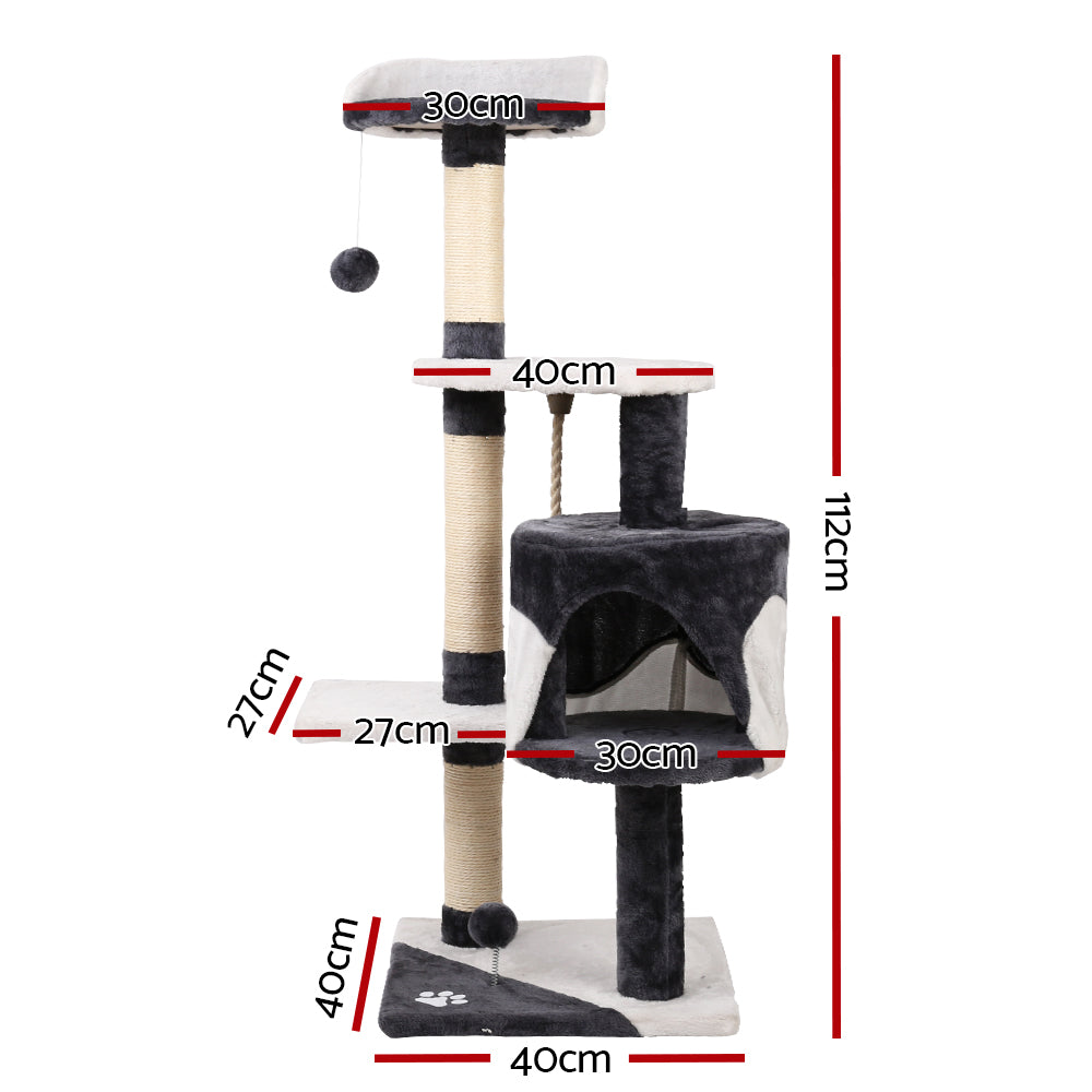 112cm Multi Tower Scratcher Cat Tree - The Cat Den