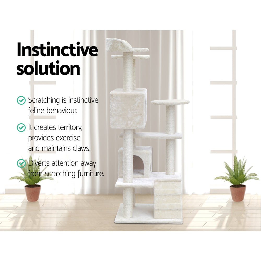 134 cm Cat Scratching Medium Cat Tree - The Cat Den