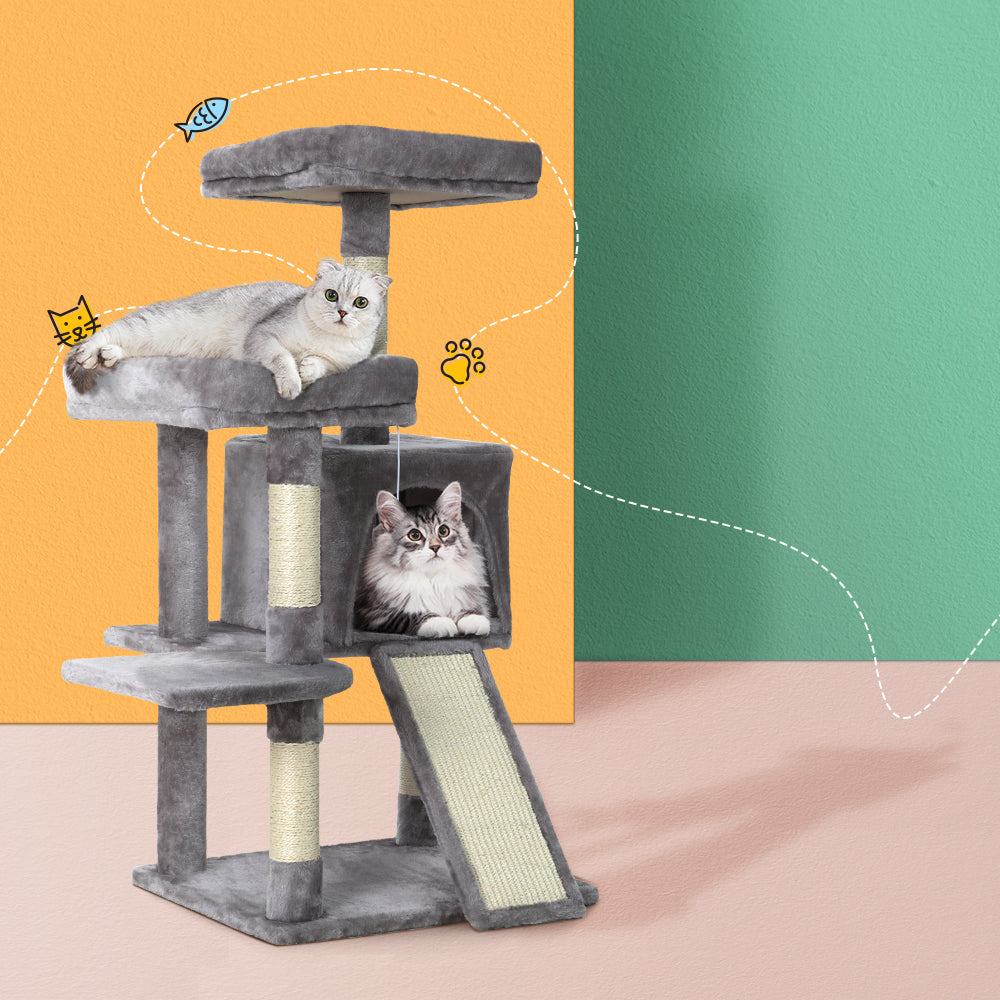 103cm Cat Tree With Plush Cat Beds - The Cat Den