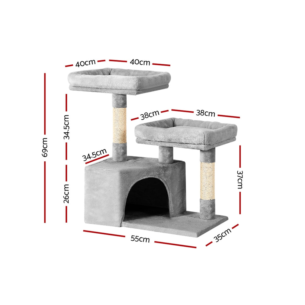 69cm Cat Tree / Multi Beds - Whiskerzandco