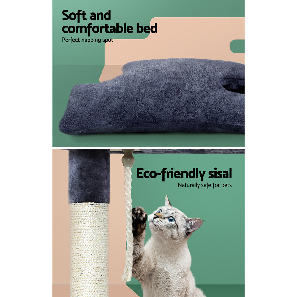 soft cat bed with cat scratching pole