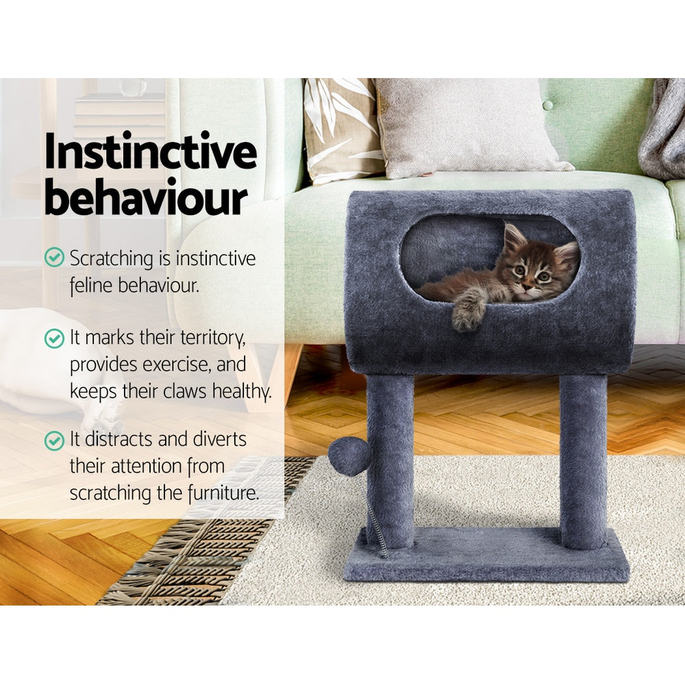 53cm Raised Cat Tree Hideaway - The Cat Den