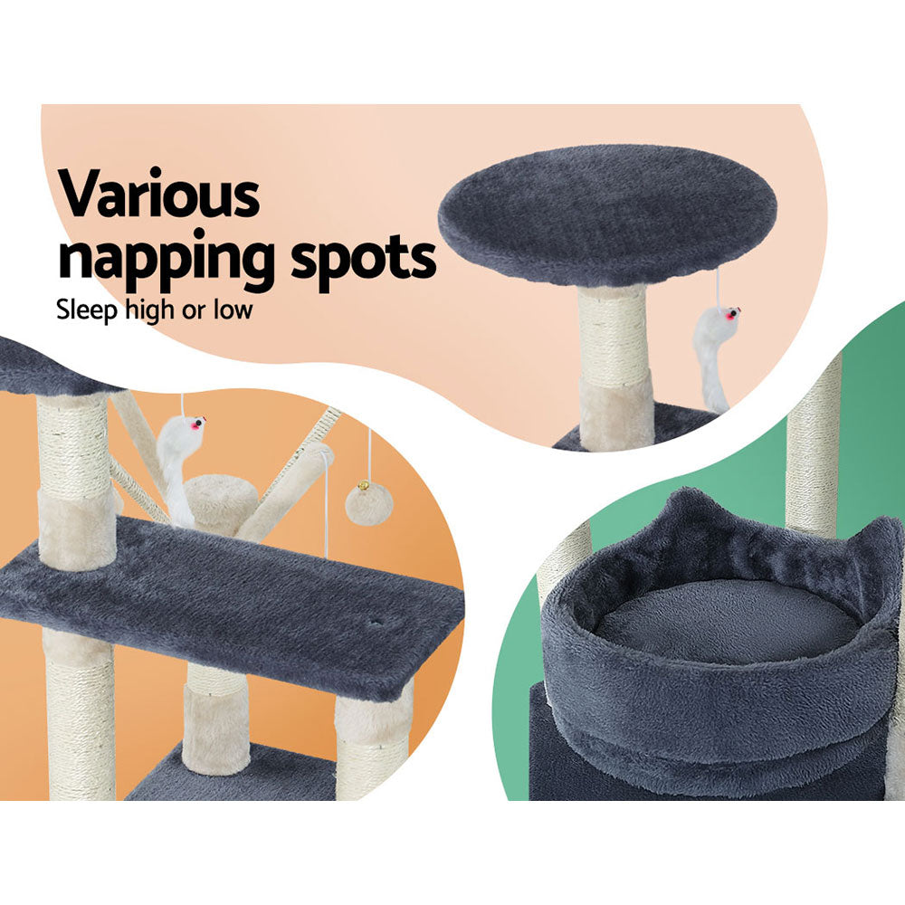 110cm Cat Tree With Cushioned Bed - The Cat Den