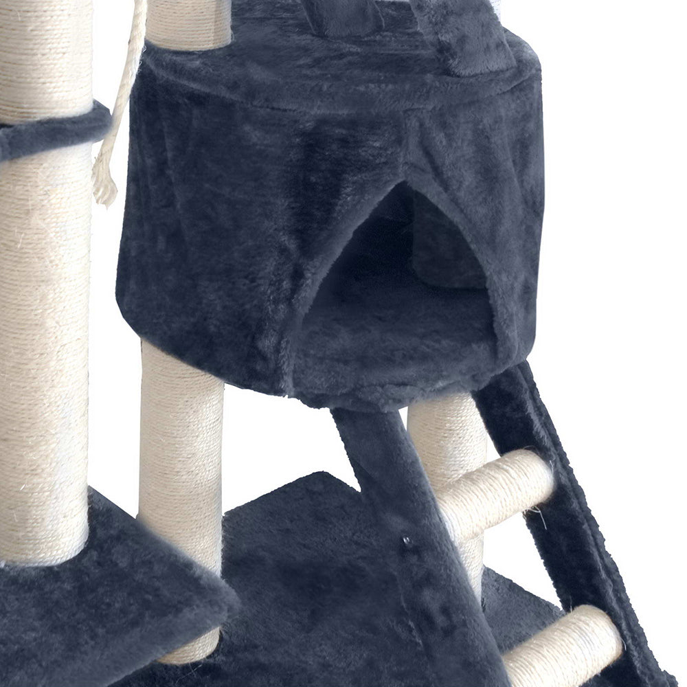 244cm Cat Tree / Multi Pouch Hammocks - Whiskerzandco