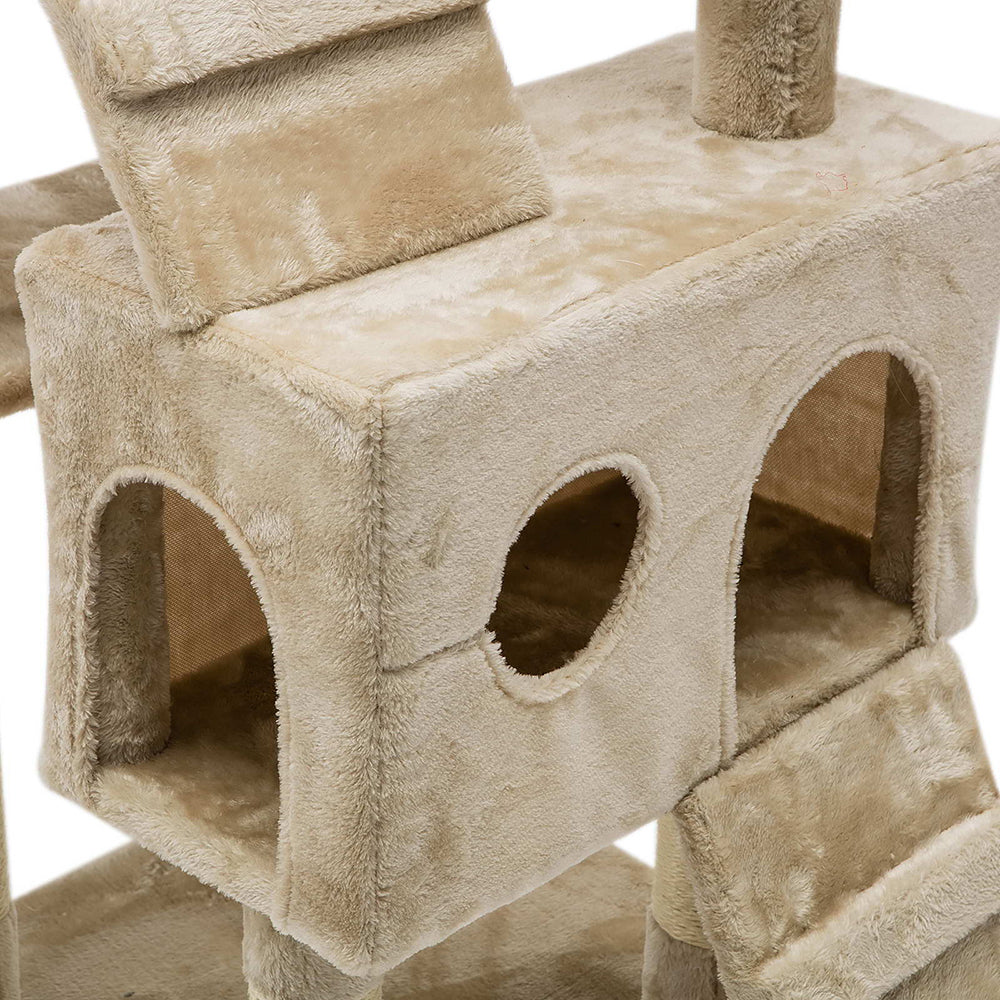 180cm Cat Tree - Multi Platform - Beige - The Cat Den