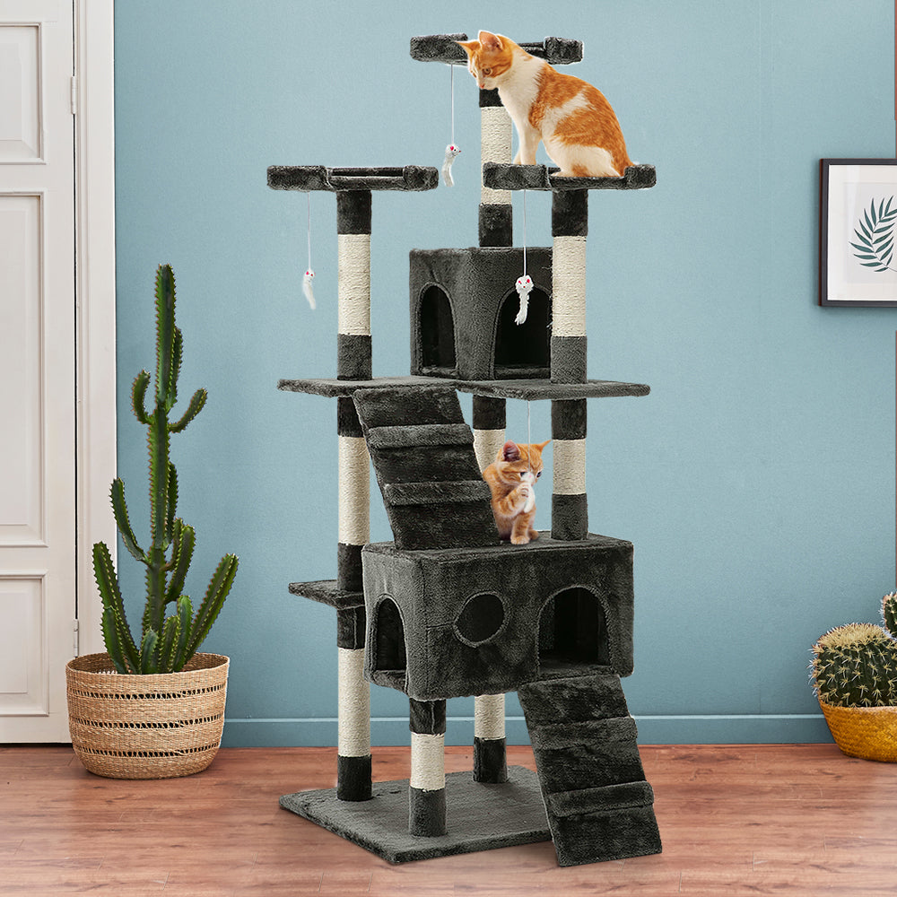 180 cm Cat Tree Multi Platform Post Scratcher Tower