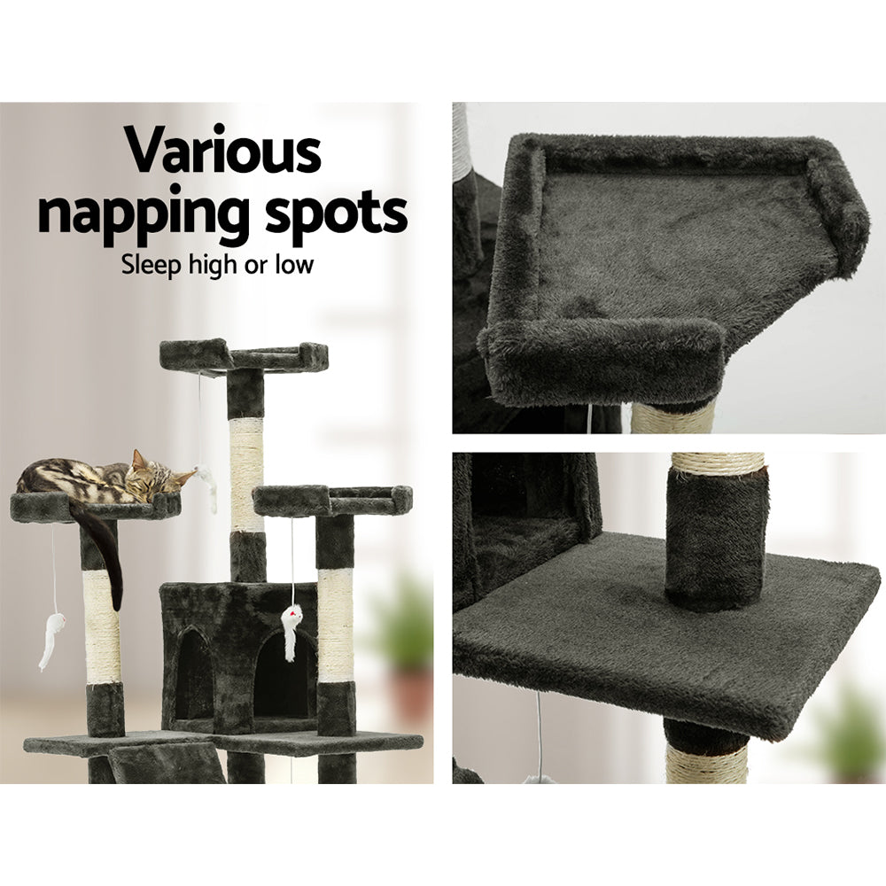 180 cm Cat Tree Multi Platform Post Scratcher Tower