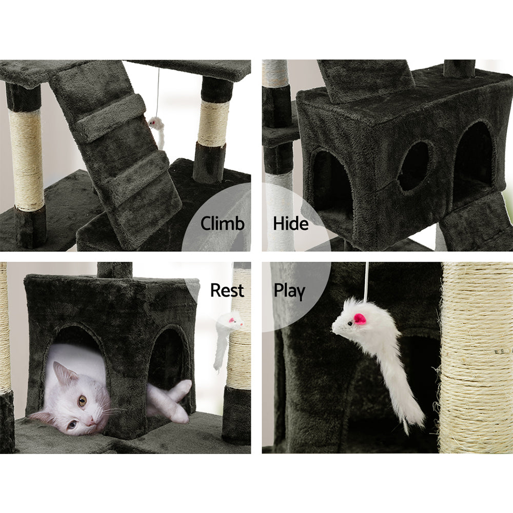 180 cm Cat Tree Multi Platform Post Scratcher Tower