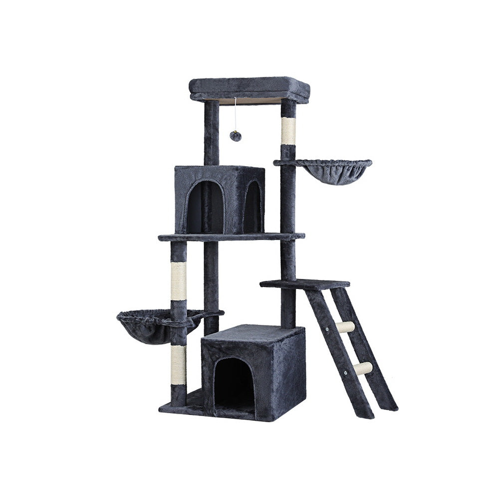 138cm Cat Tree - Grey - The Cat Den