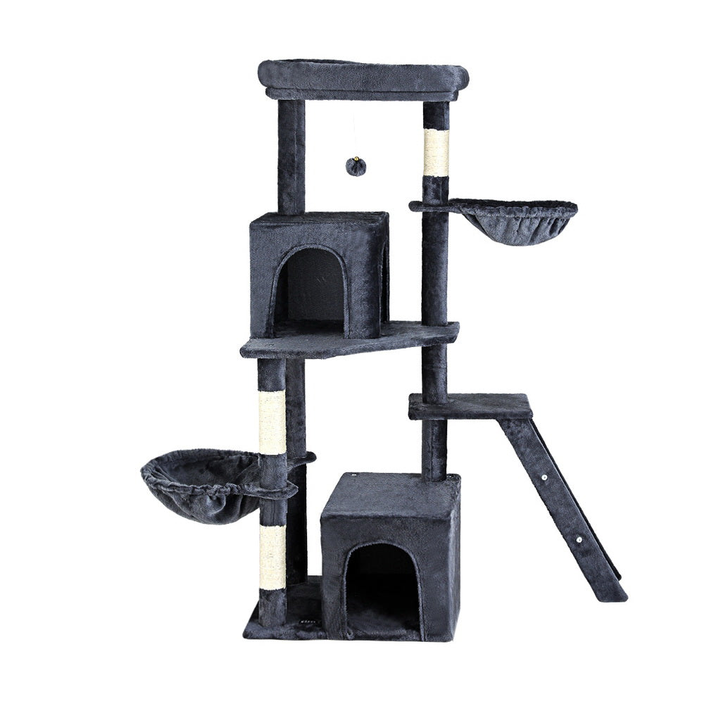 138cm Cat Tree - Grey - The Cat Den