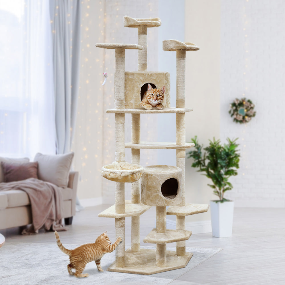 203cm Cat Tree Cat Tower Condo Furniture - The Cat Den