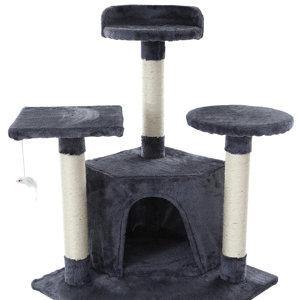 203cm Cat Tree - Multi Level With Pouch Hammock - The Cat Den