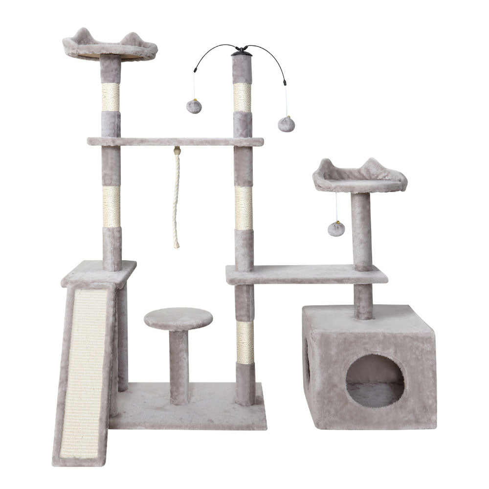 135cm Multi Level Cat Tree Entertainment Tower - The Cat Den