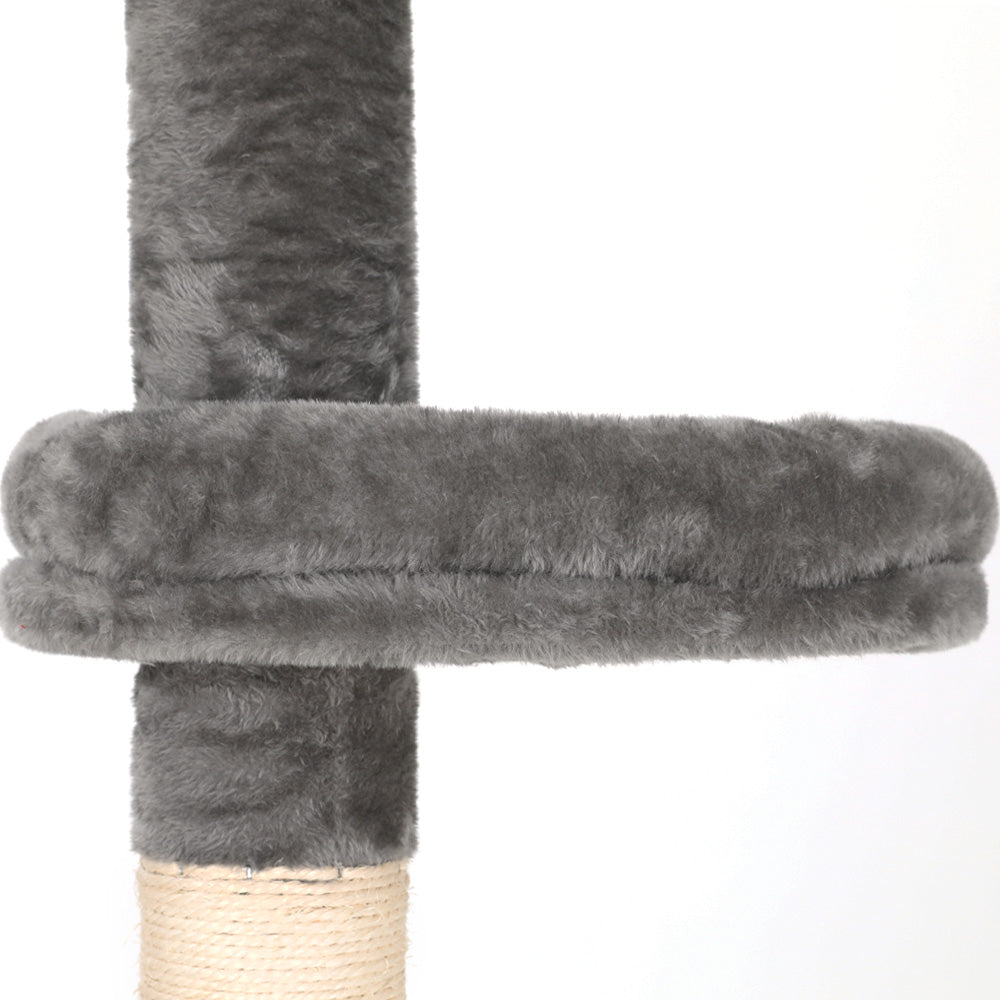 Cat Tree Tower Scratching Post Scratcher Floor to Ceiling Cats Bed 290cm - The Cat Den