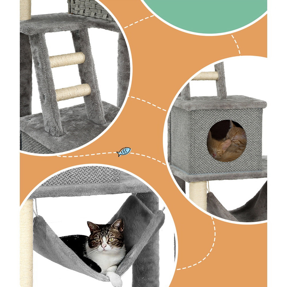 Wicker cat bed hot sale with scratch post