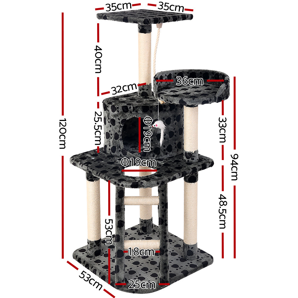 120cm Cat Tree Tower - The Cat Den