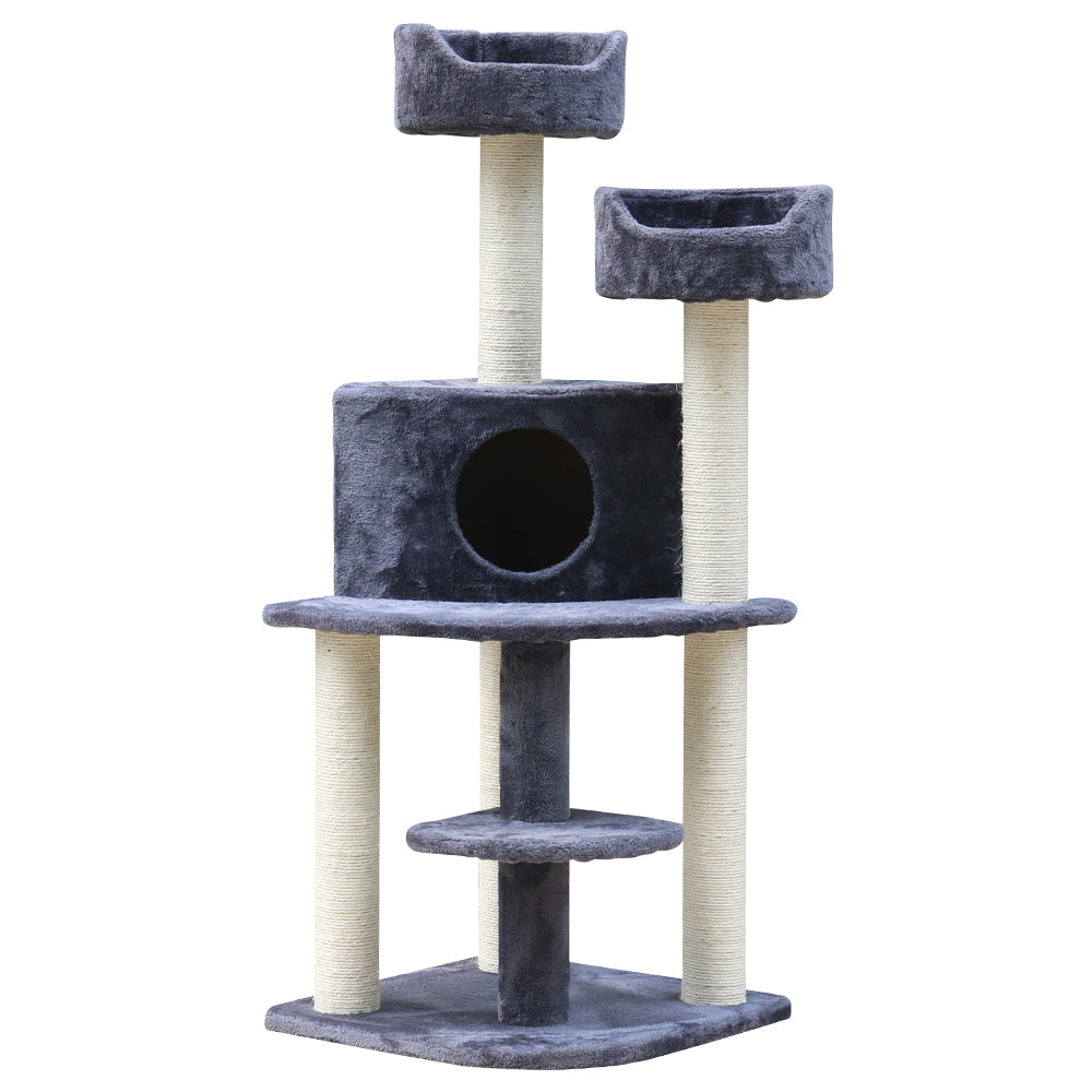 126cm Cat Tree with Multi Beds - The Cat Den