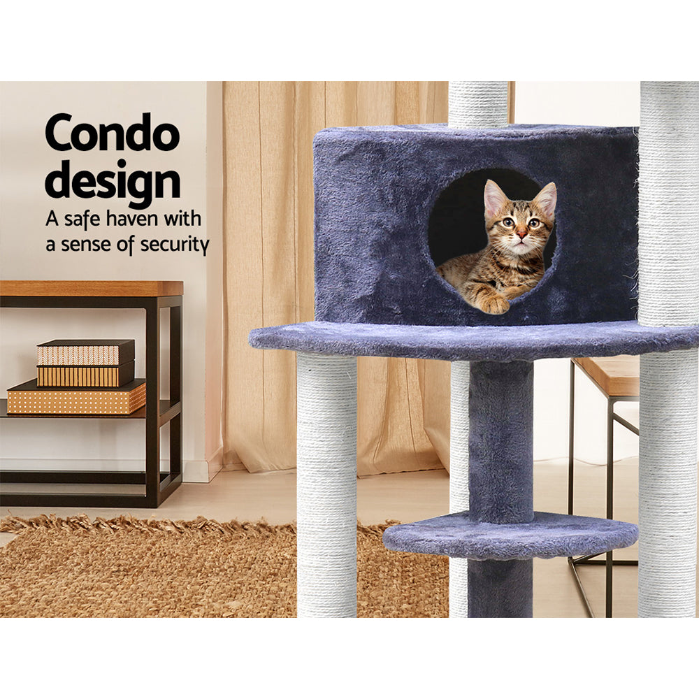 126cm Cat Tree with Multi Beds - The Cat Den