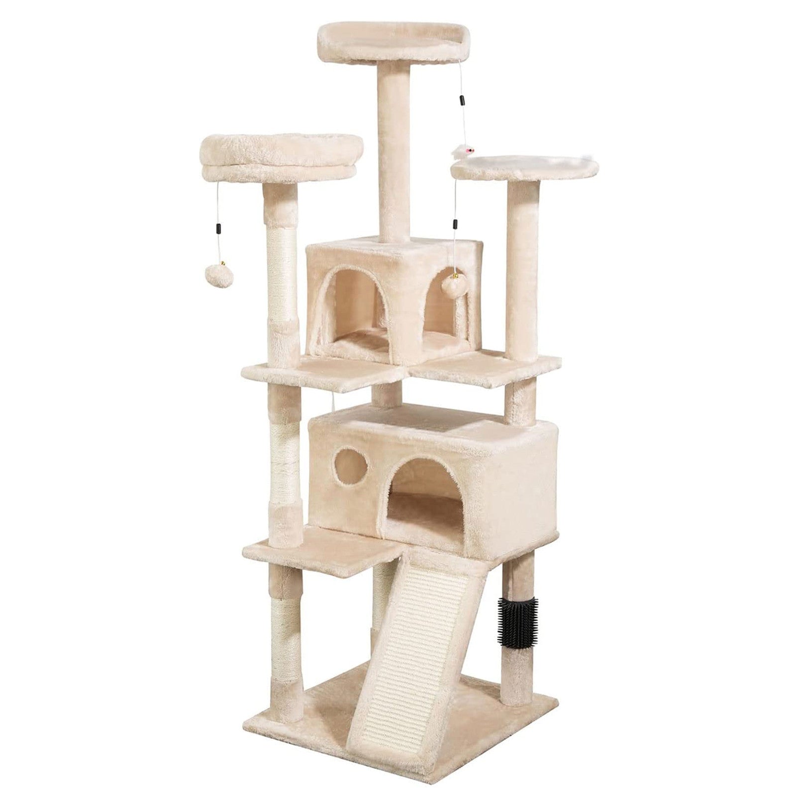 152cm Cat Climbing Tree - Beige - The Cat Den