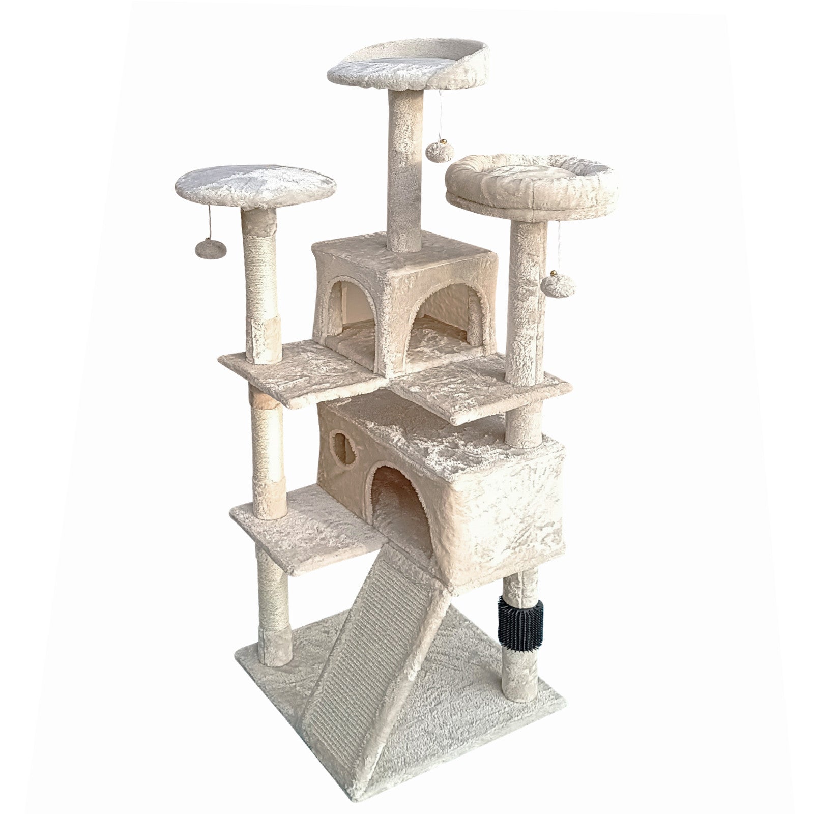 152cm Cat Climbing Tree - Beige - The Cat Den