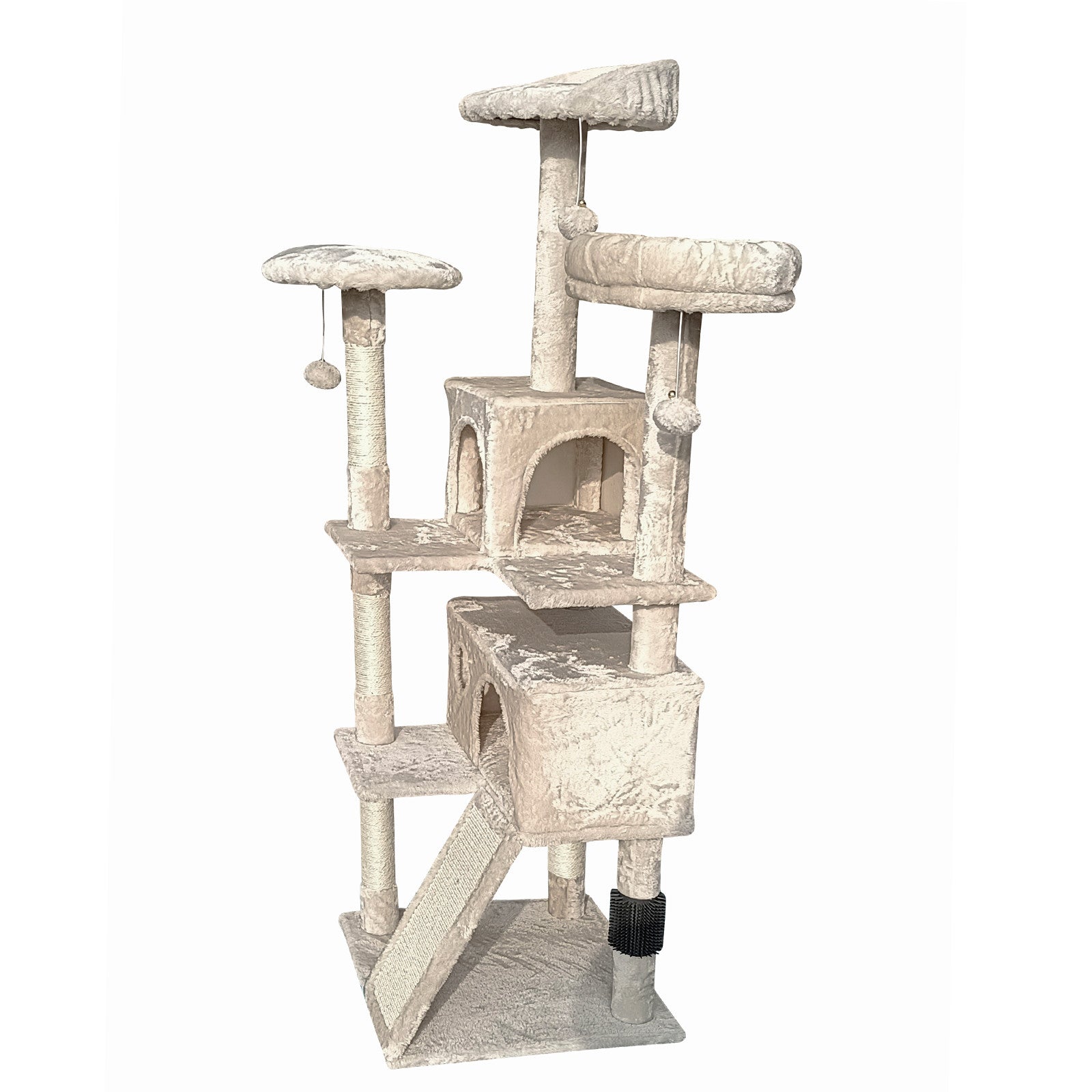 152cm Cat Climbing Tree - Beige - The Cat Den