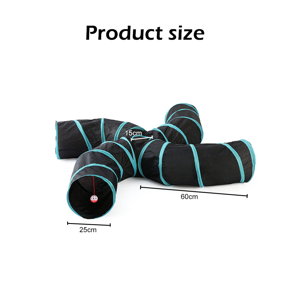 4 Way Foldable Tunnel Toy The Cat Den