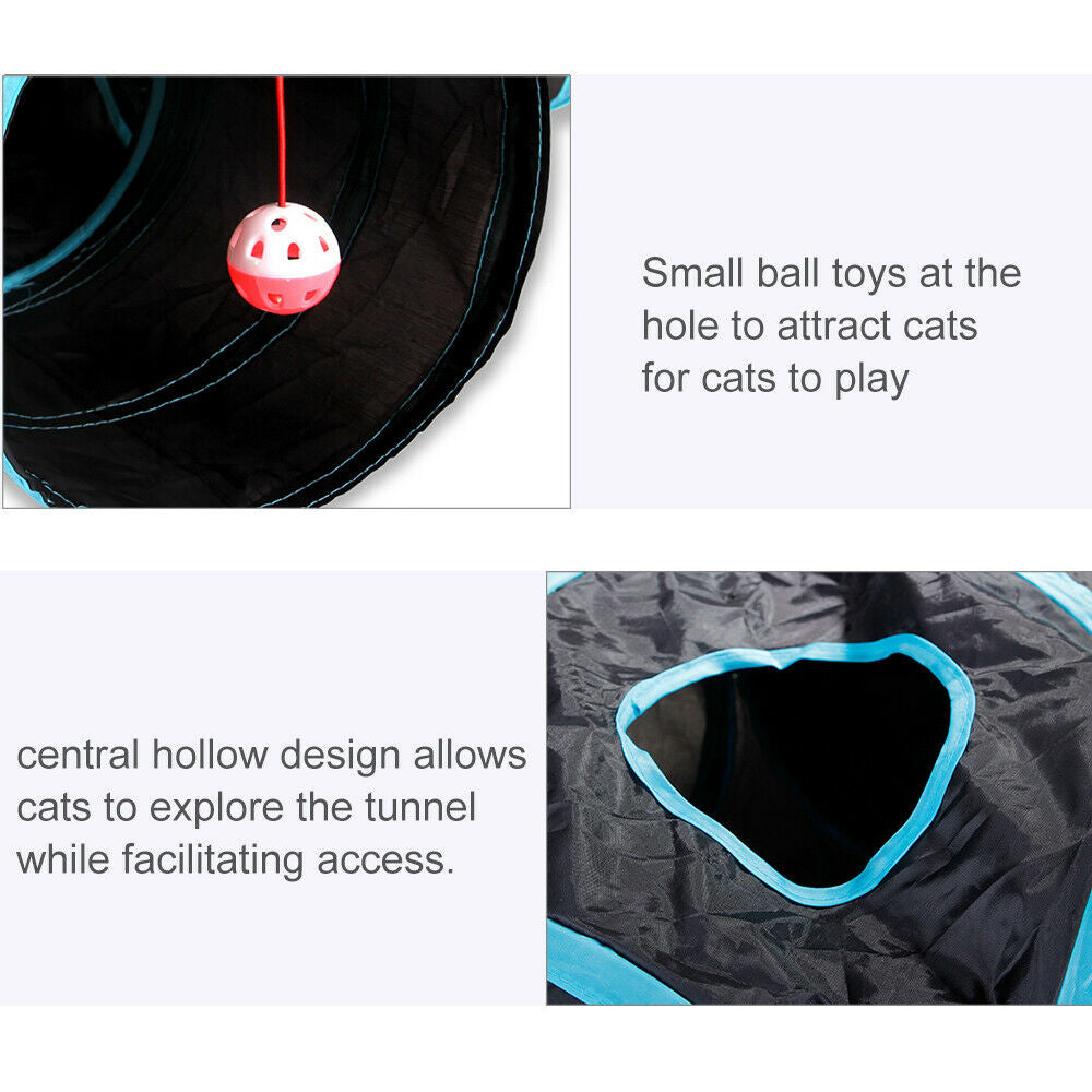 4-Way Foldable Tunnel Toy - The Cat Den