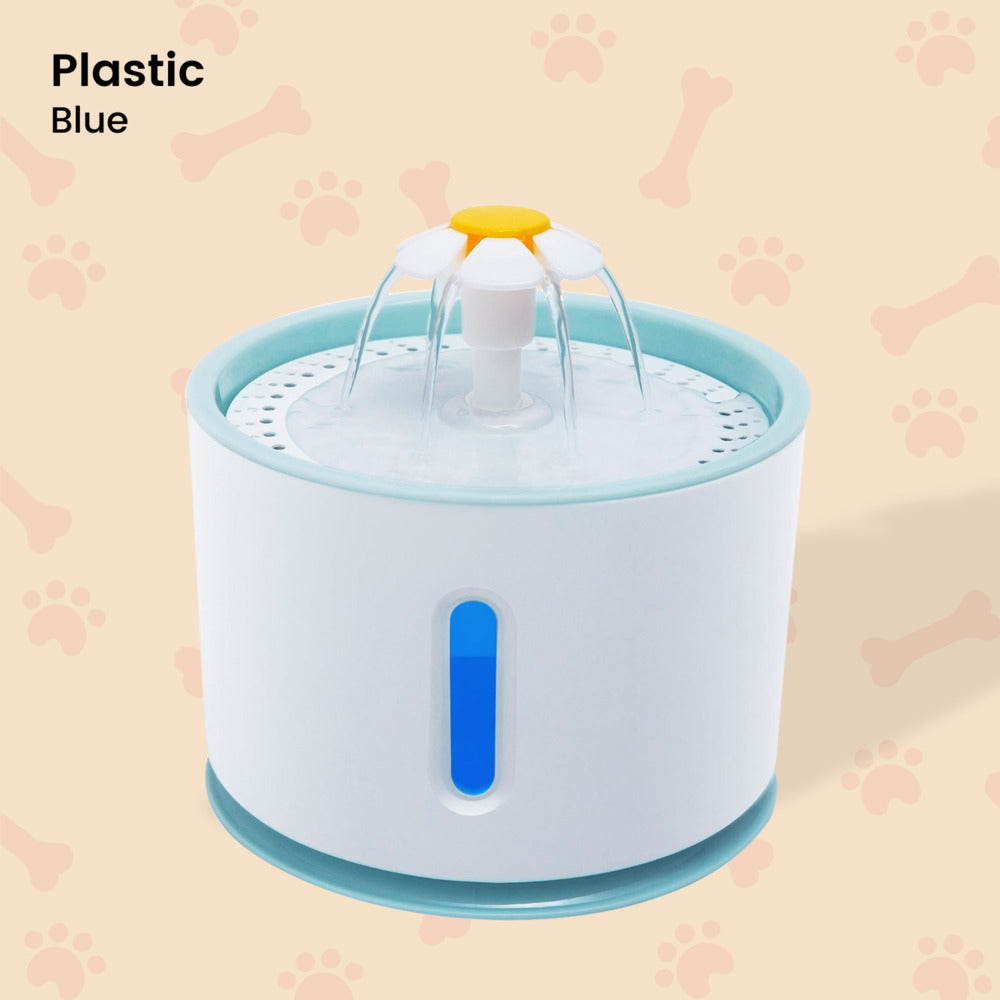 Pet Water Fountain 2.4L (Blue) - The Cat Den