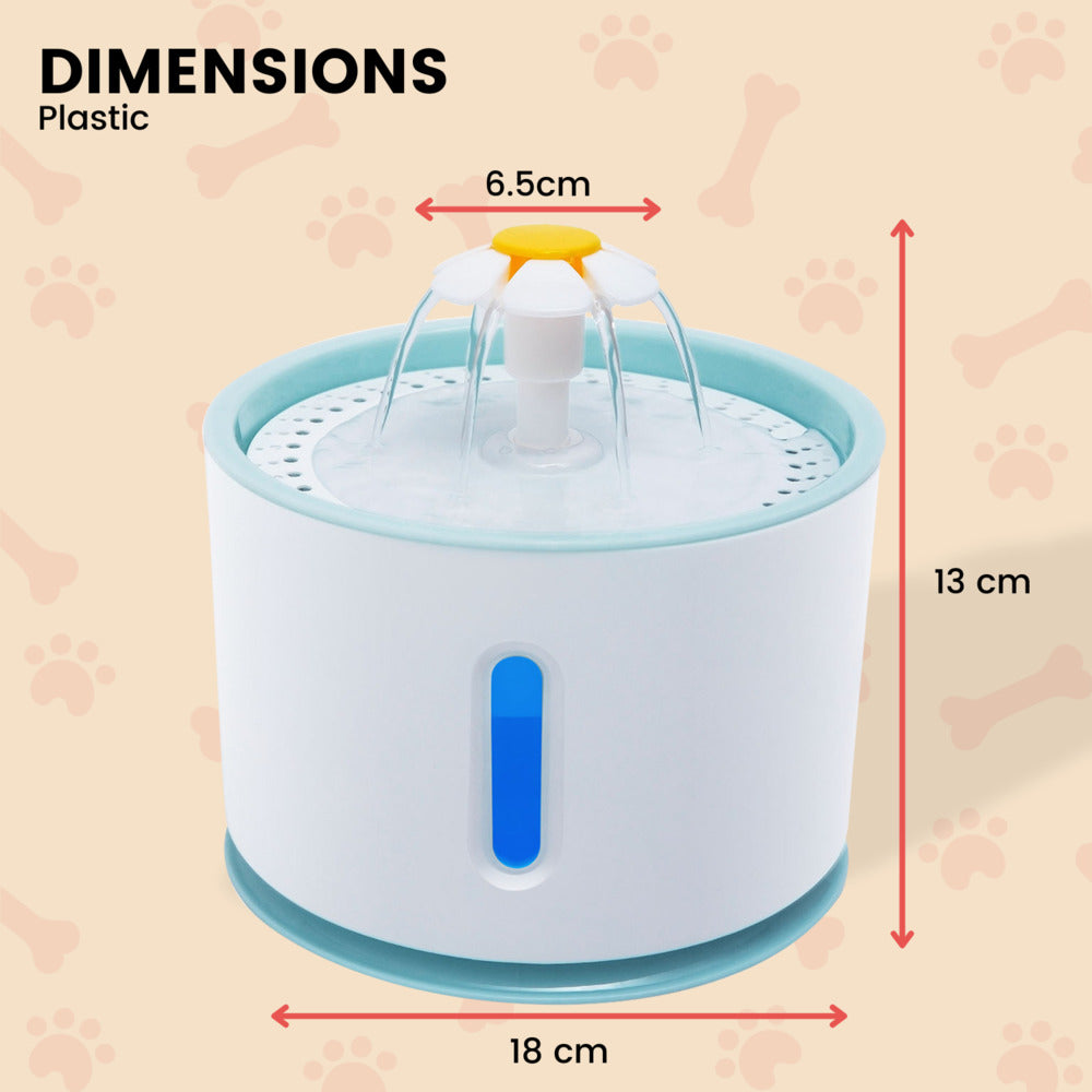 Pet Water Fountain 2.4L (Blue) - The Cat Den