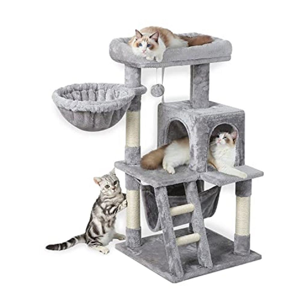 cat tree with cat hammock