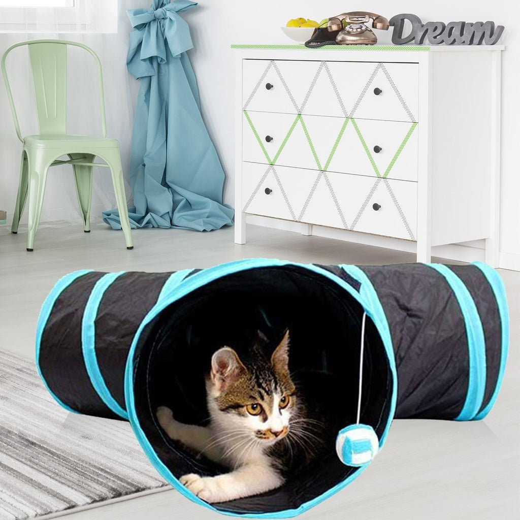 4 Holes Cat Tunnel Toys | Foldable Cat Training Toy 