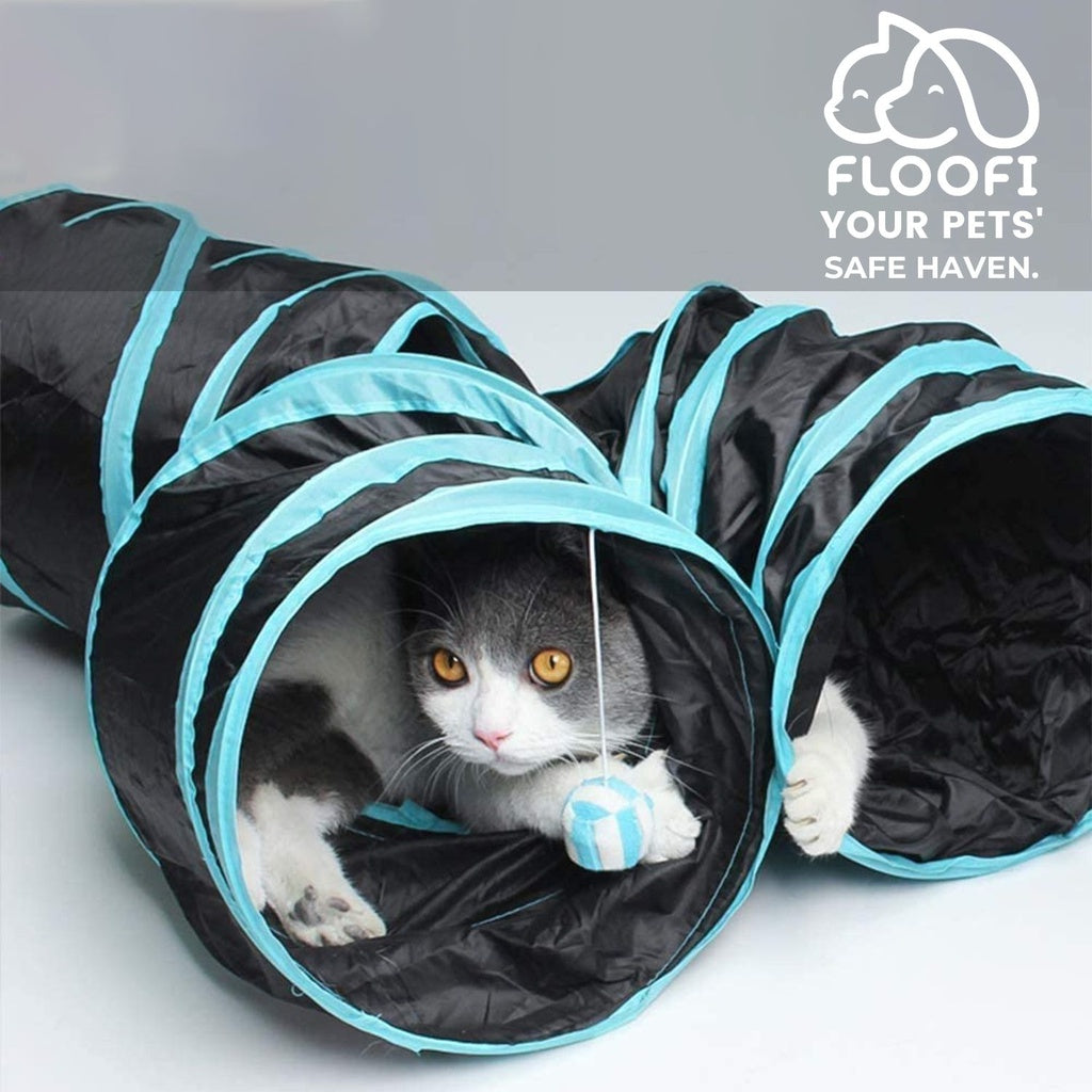 4 Holes Cat Tunnel Toys | Foldable Cat Training Toy 