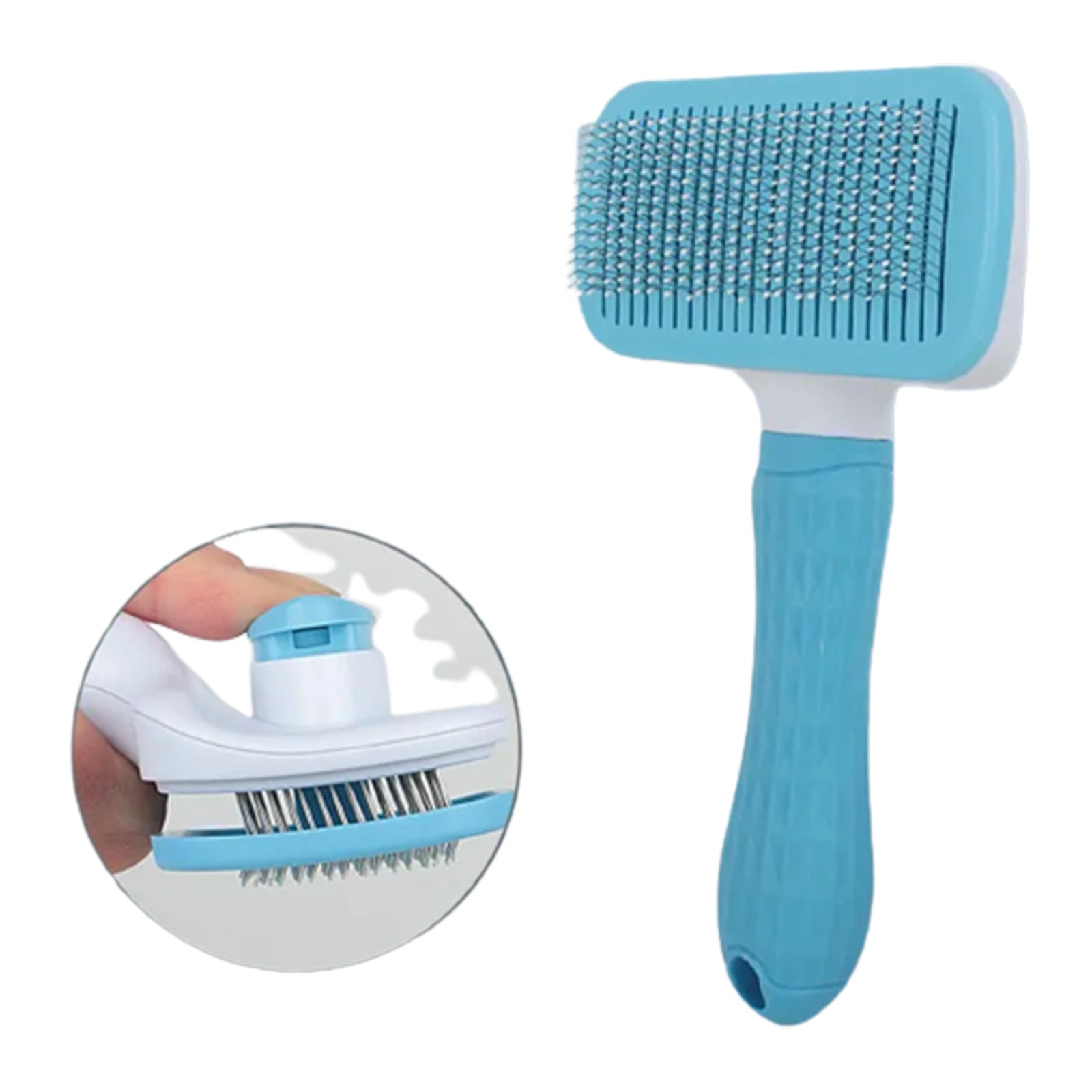 Cat Grooming Comb Brush - Blue - The Cat Den