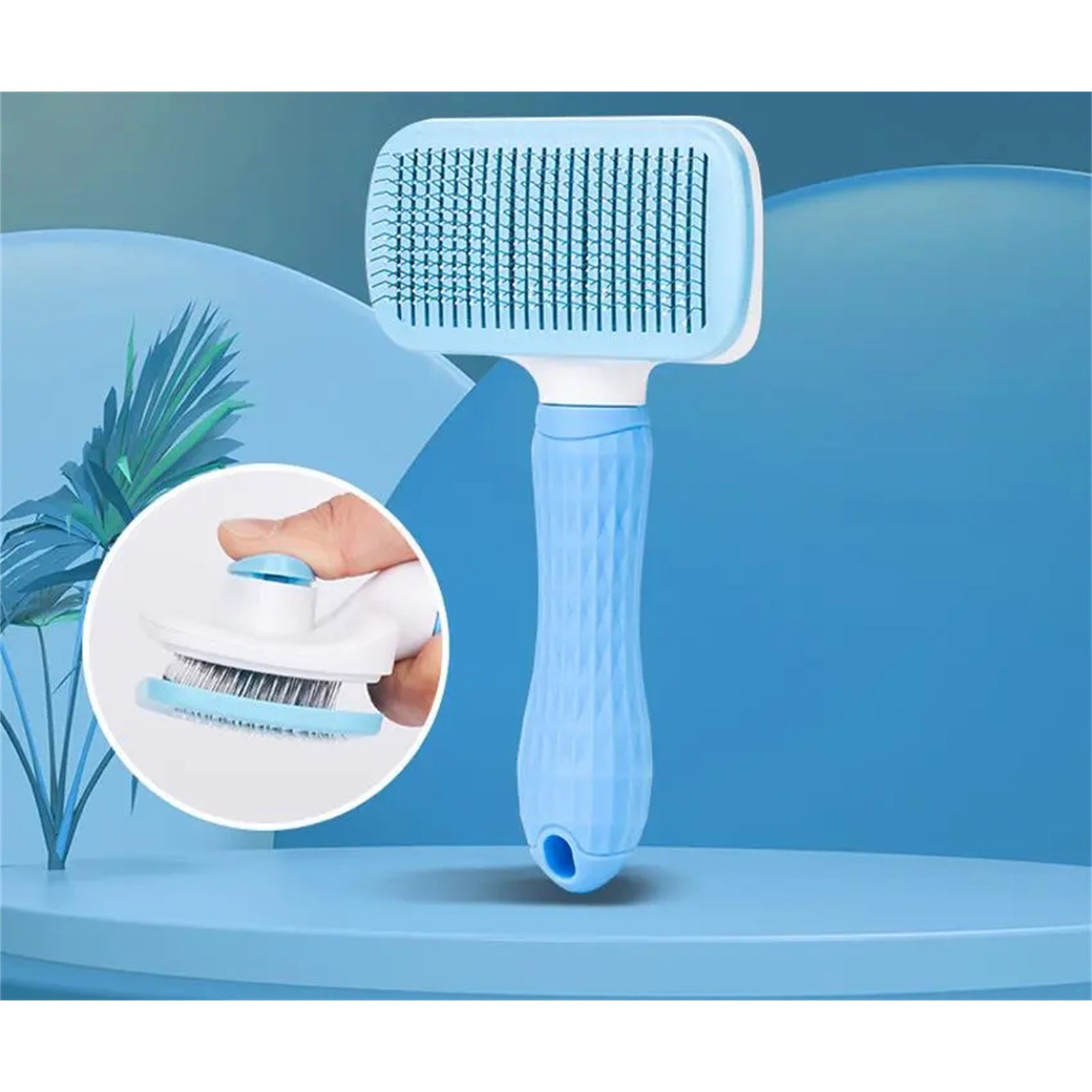 Cat Grooming Comb Brush - Blue - The Cat Den