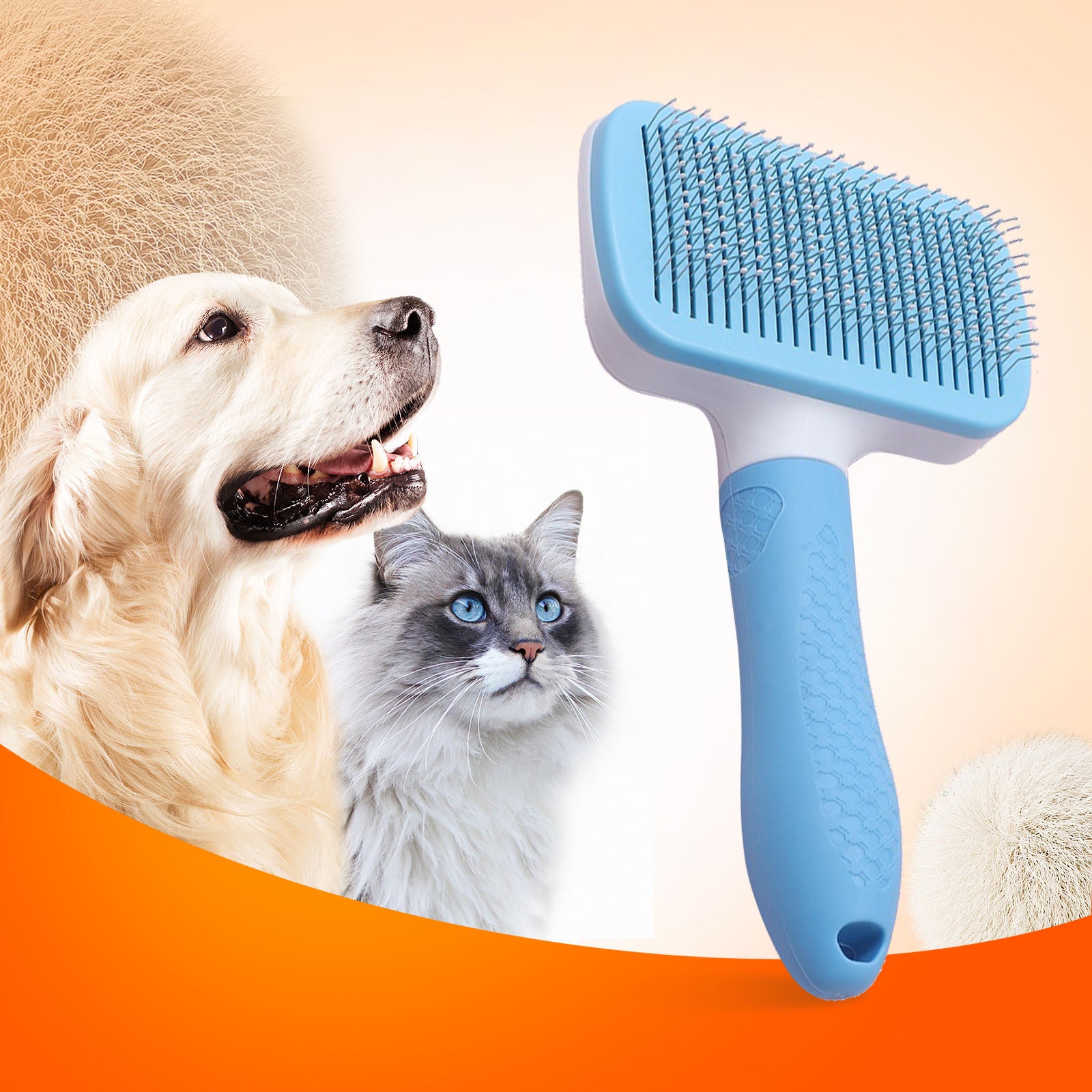 Cat Grooming Comb Brush - Blue - The Cat Den