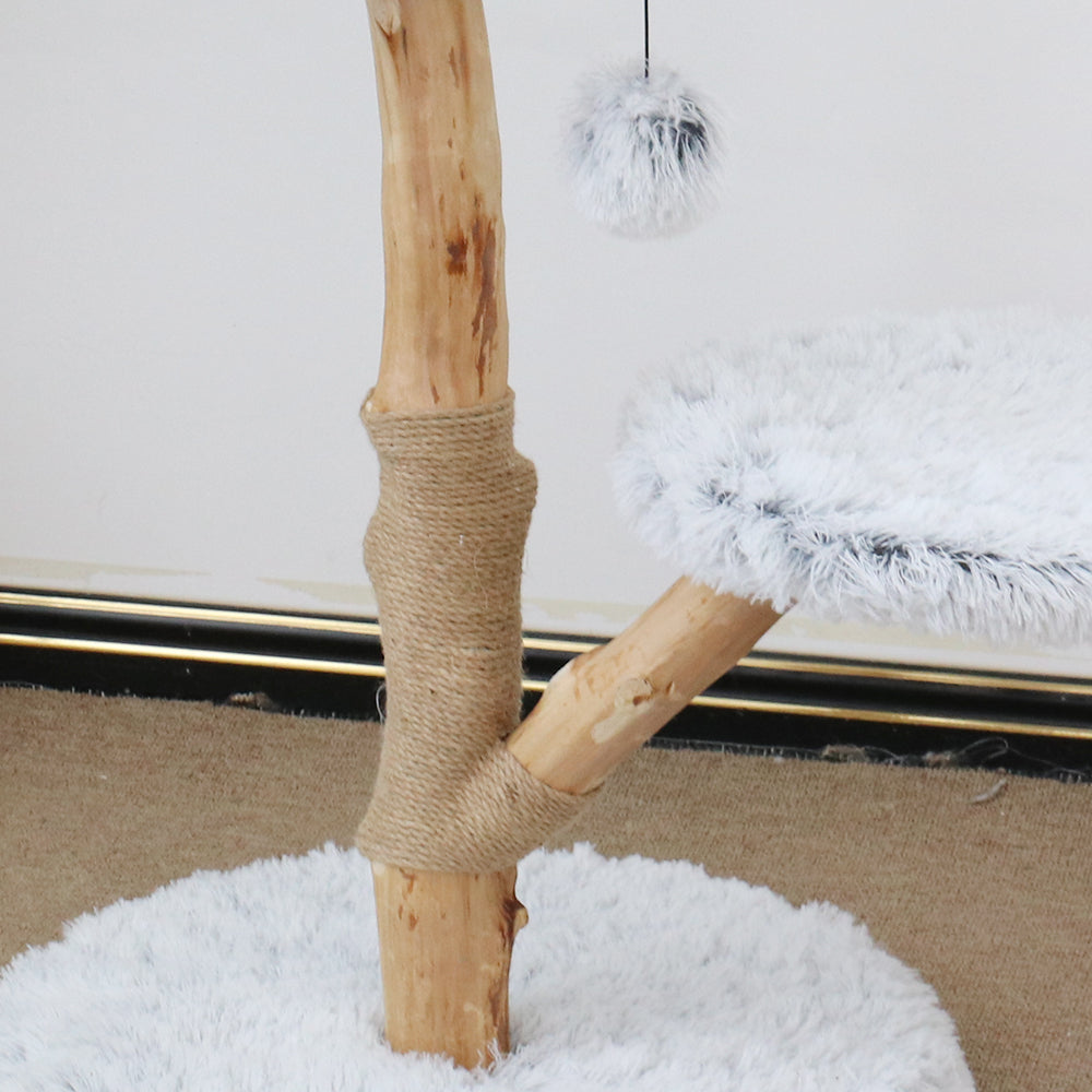 75cm Plush Premium Timber Cat Tree - The Cat Den