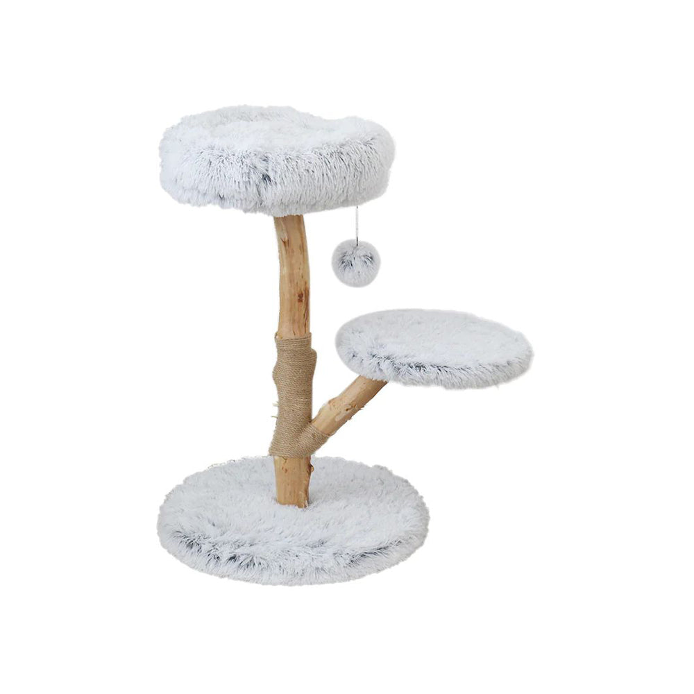 75cm Plush Premium Timber Cat Tree - The Cat Den