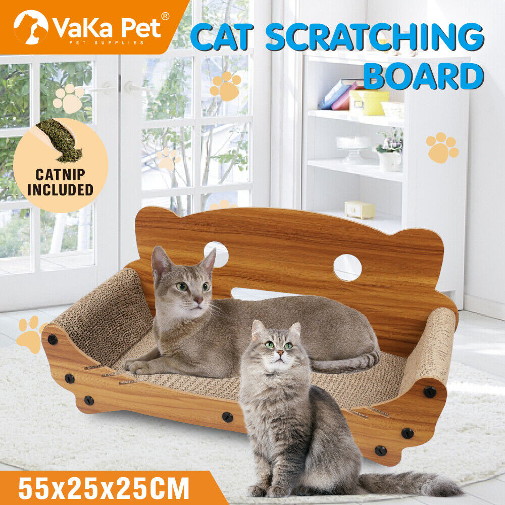 VaKa Cat Scratching Scratcher Board Cat Tree Pad Lounge Toy Corrugated Cardboard - The Cat Den