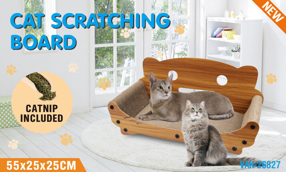 VaKa Cat Scratching Scratcher Board Cat Tree Pad Lounge Toy Corrugated Cardboard - The Cat Den